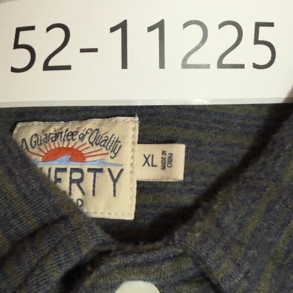 Faherty Long Sleeve Polo Shirt XL Striped Pima Modal Soft Knit - Picture 11 of 11